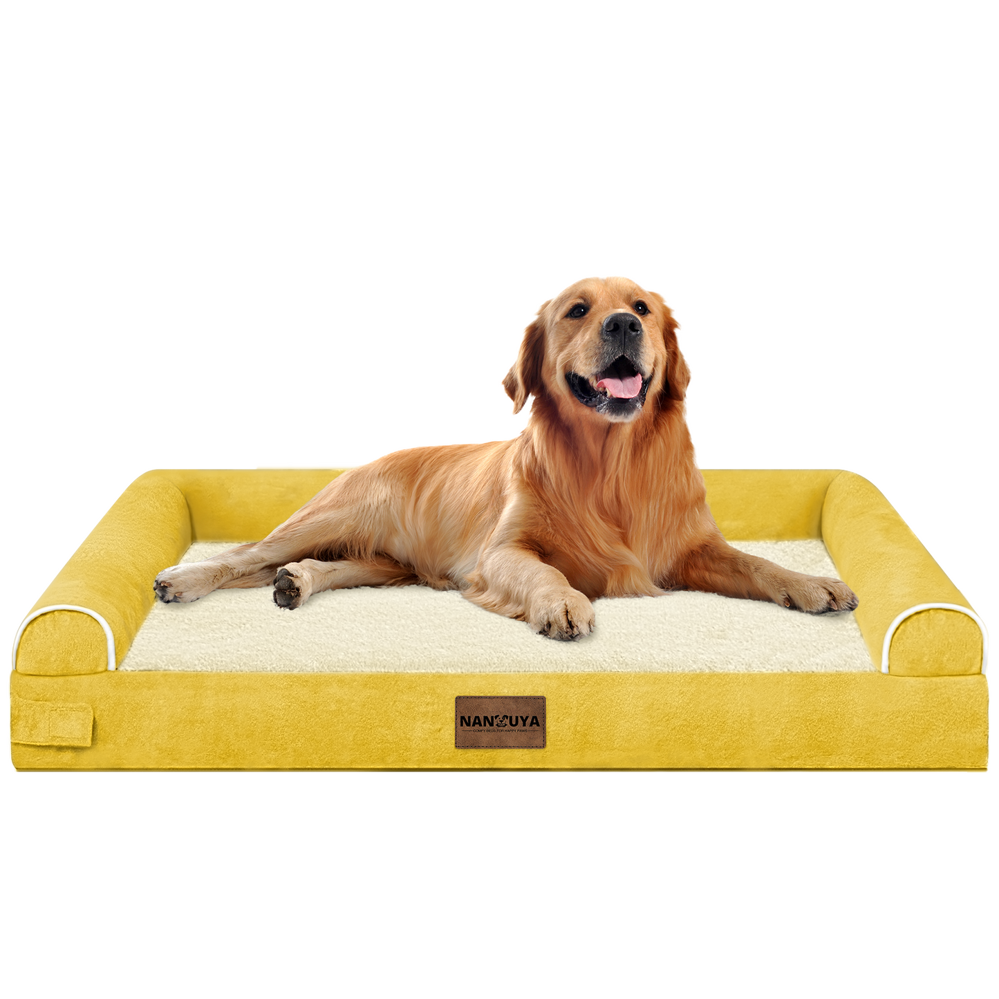 Large Dog Bed Orthopedic Washable: Beds Bolster XL Bed Large Big Dogs Memory Foam Couch Sofa Waterproof with Removable Cover