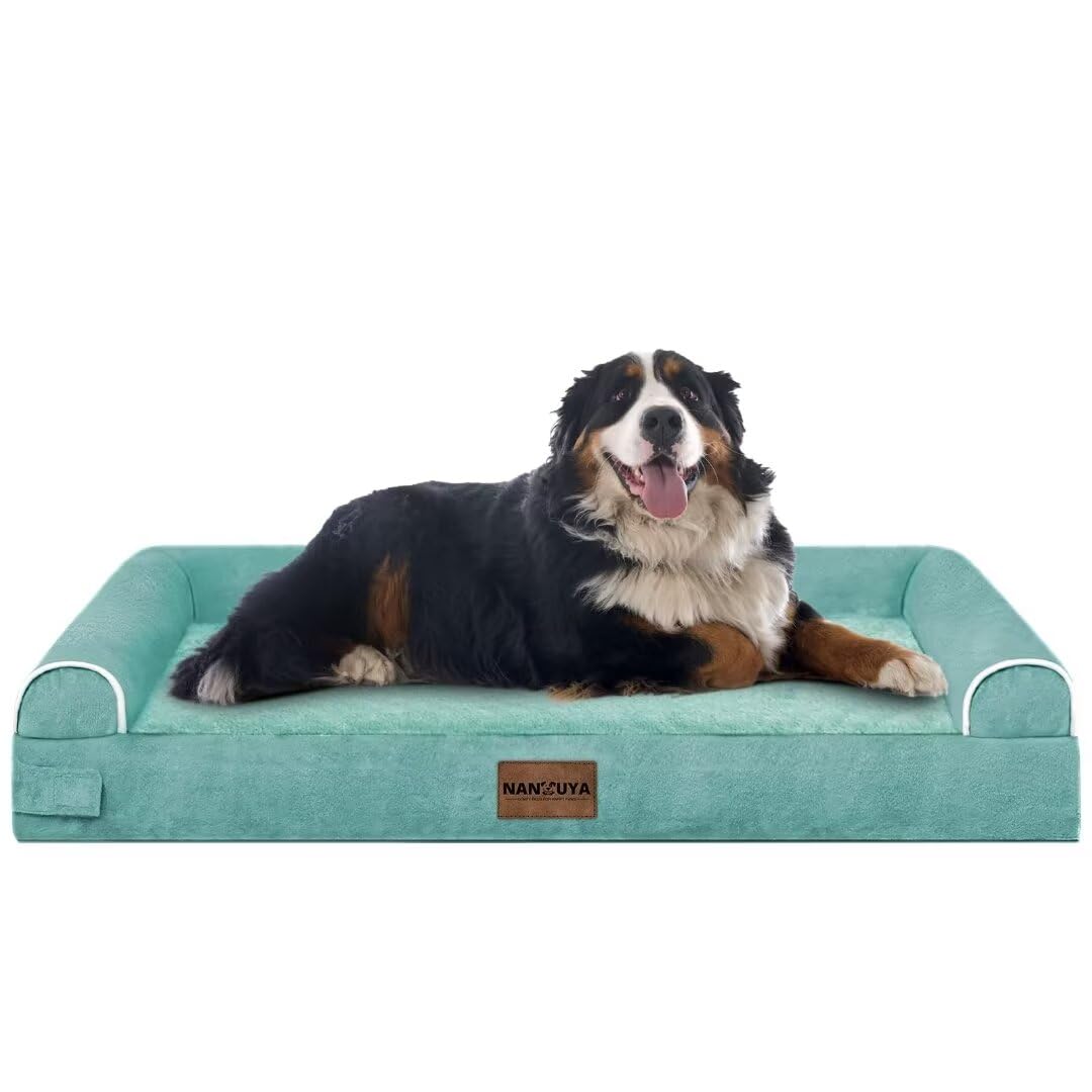 Large Dog Bed Orthopedic Washable: Beds Bolster XL Bed Large Big Dogs Memory Foam Couch Sofa Waterproof with Removable Cover