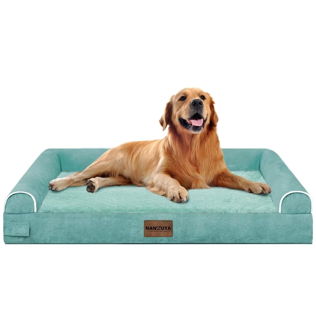 Large Dog Bed Orthopedic Washable: Beds Bolster XL Bed Large Big Dogs Memory Foam Couch Sofa Waterproof with Removable Cover