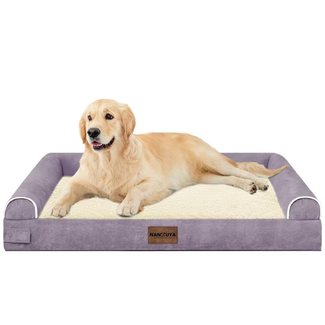 Large Dog Bed Orthopedic Washable: Beds Bolster XL Bed Large Big Dogs Memory Foam Couch Sofa Waterproof with Removable Cover