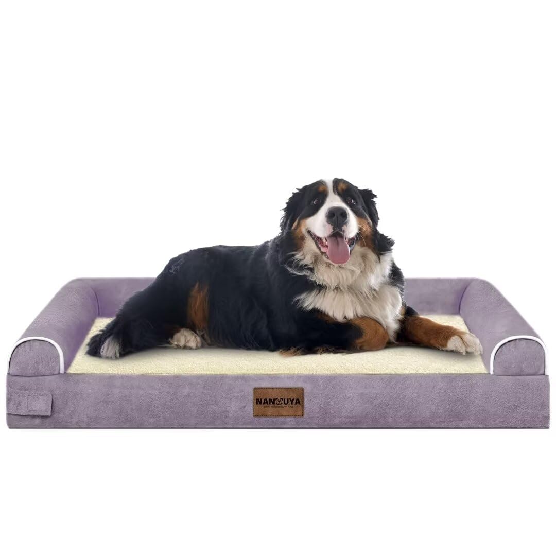 Large Dog Bed Orthopedic Washable: Beds Bolster XL Bed Large Big Dogs Memory Foam Couch Sofa Waterproof with Removable Cover